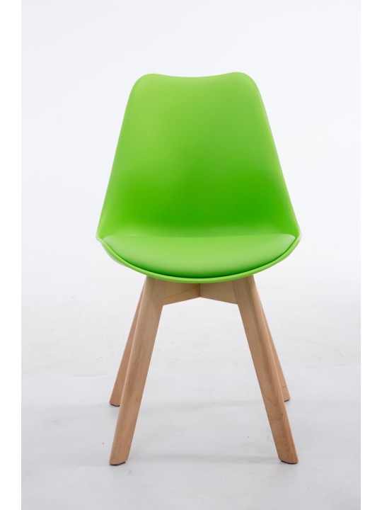 Silla de visita Borneo V2 Natura cuero artificial, verde