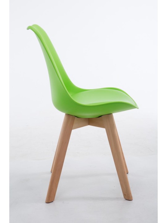 Silla de visita Borneo V2 Natura cuero artificial, verde