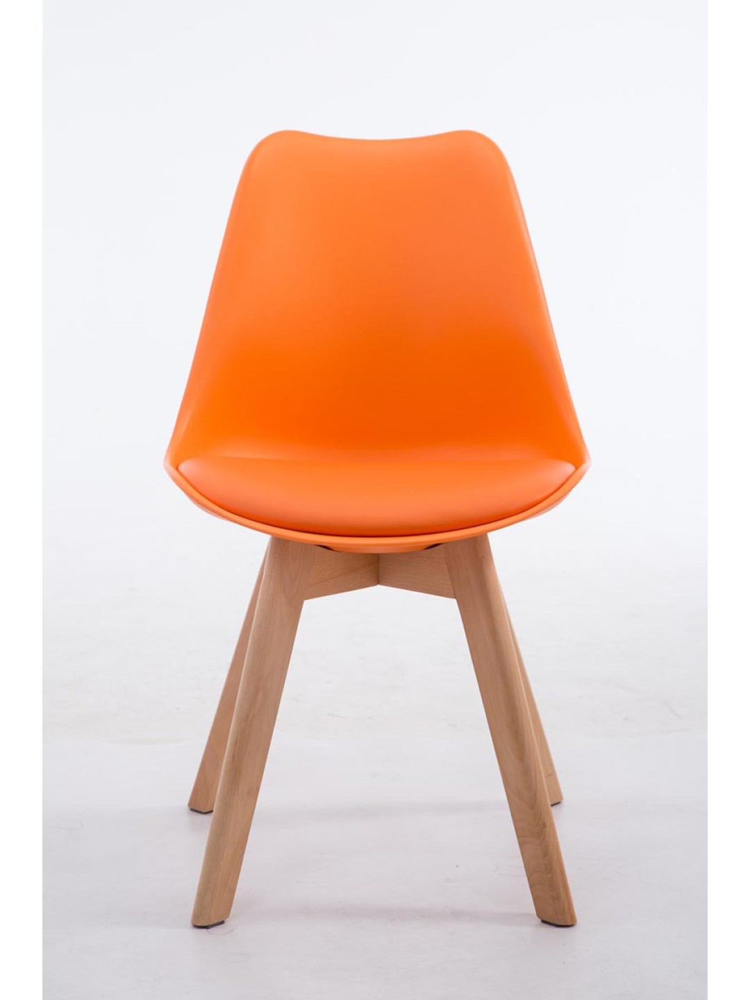 Silla de visita Borneo V2 Natura cuero artificial, naranja