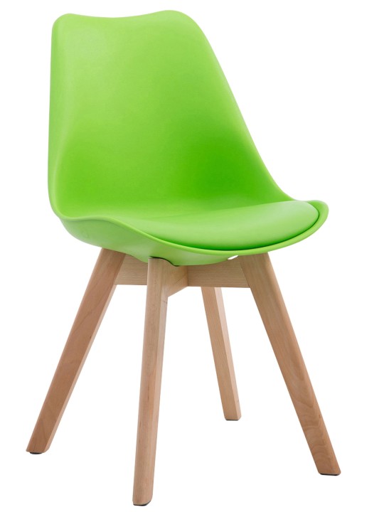 Silla de visita Borneo V2 Natura cuero artificial, verde