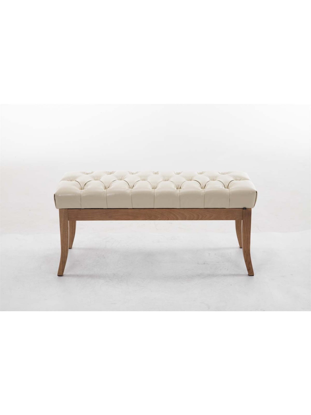 Banco Ramsés símil piel antiguo-claro 100, crema