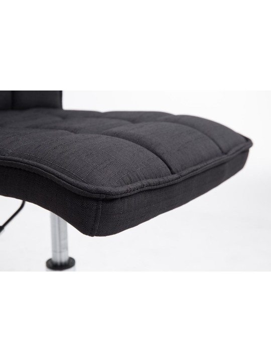 Silla de comedor Peking V2 tela, negro