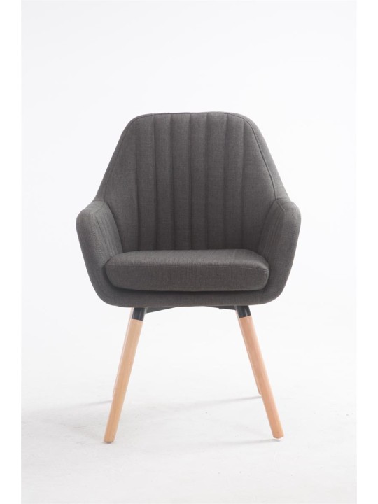 Silla Florian tela Natura, gris oscuro