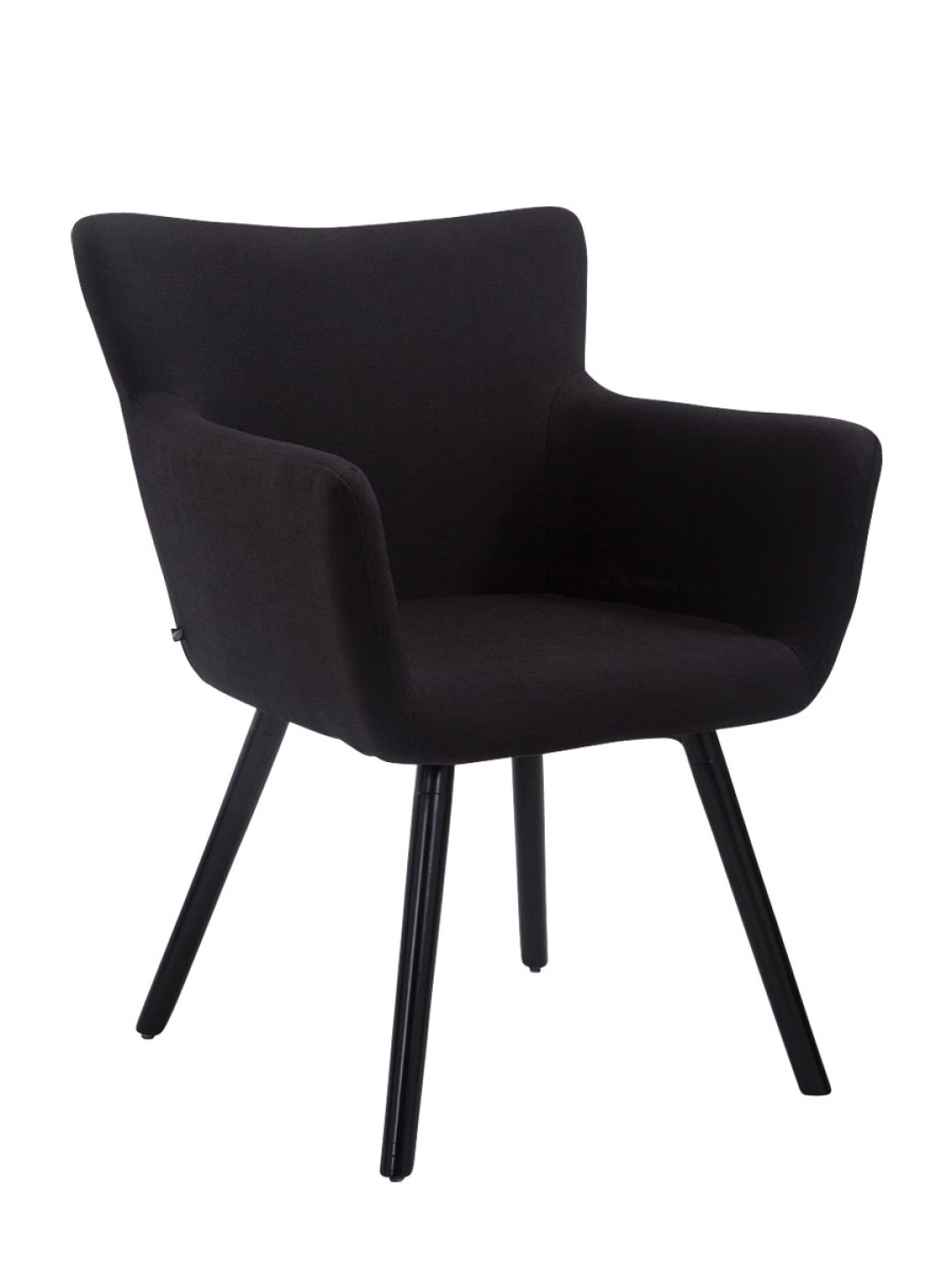 Silla de visita Tela Amberes, negro