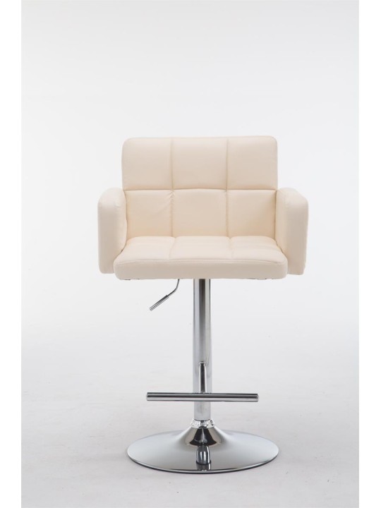 Taburete de bar Los Angeles piel sintética C, crema