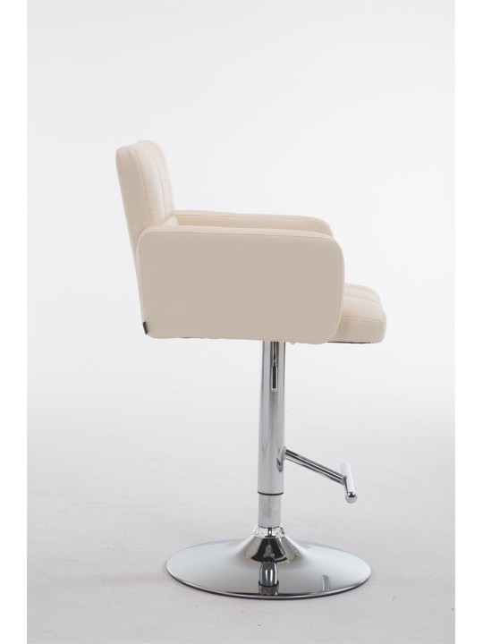 Taburete de bar Los Angeles piel sintética C, crema