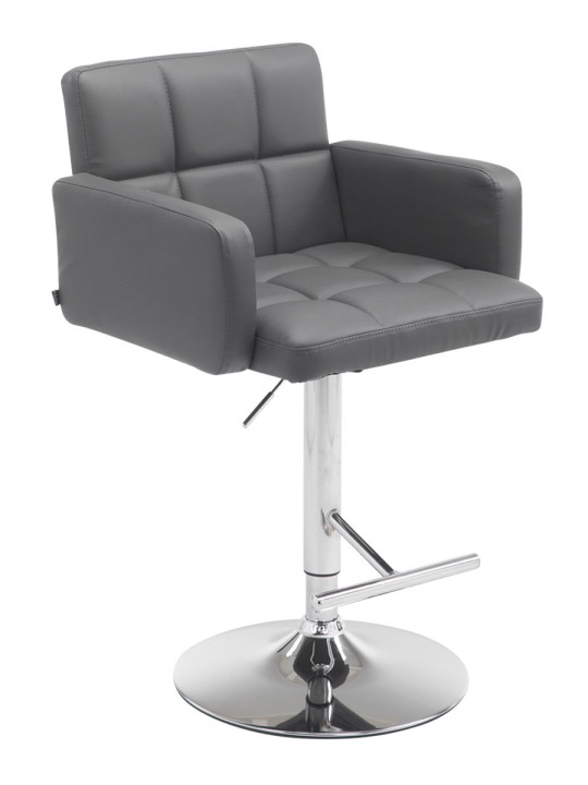 Taburete de bar Los Angeles piel sintética C, gris Taburete de bar Los Angeles piel sintética C, gris
