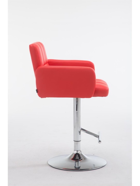 Taburete de bar Los Angeles piel sintética C, rojo