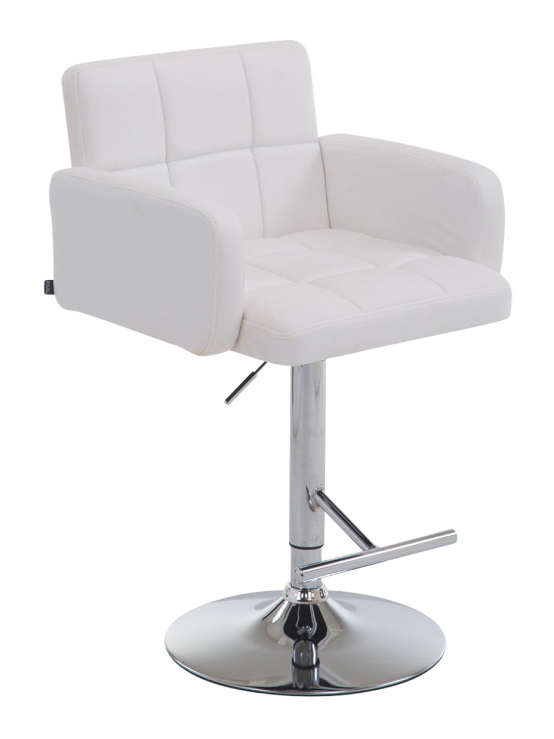Taburete de bar Los Angeles piel sintética C, blanco