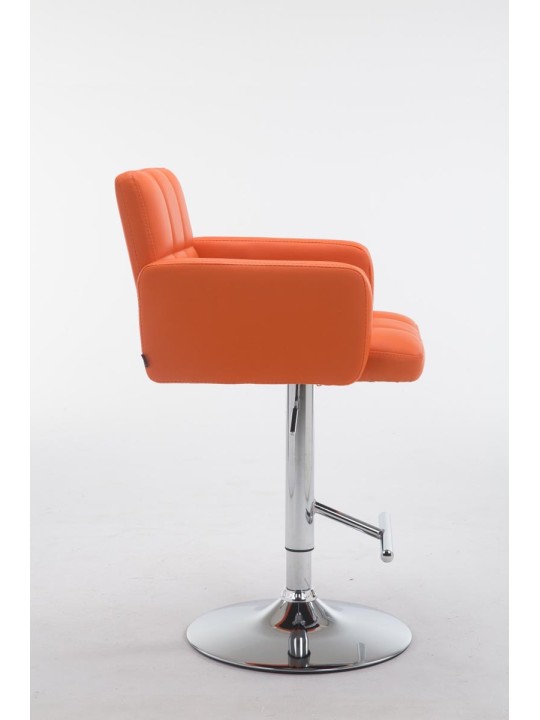 Taburete de bar Los Angeles piel sintética C, naranja