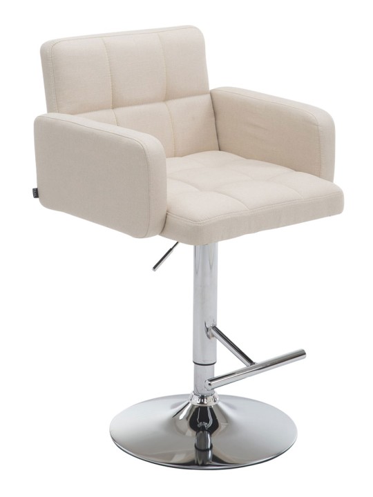 Taburete de bar Los Angeles tela C, crema