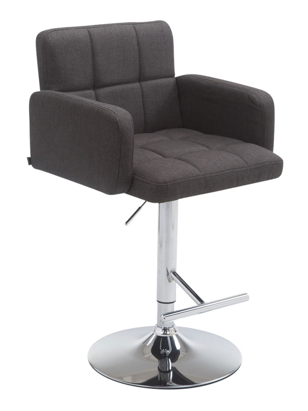 Taburete de bar Los Angeles tela C, gris oscuro