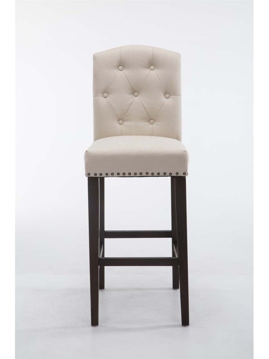 Taburete de bar Louise tela antigua, crema