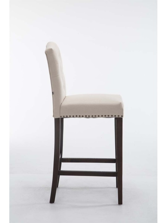 Taburete de bar Louise tela antigua, crema