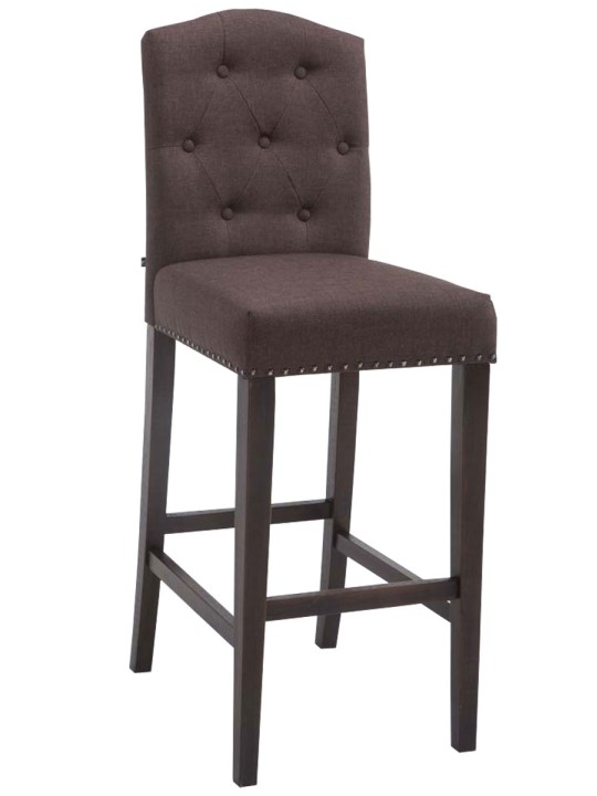 Taburete de bar Louise tela antigua, marrón