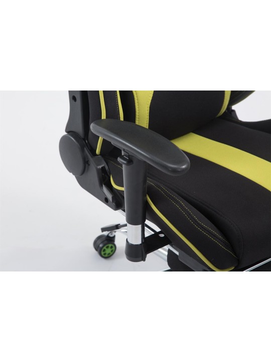 Silla de oficina Racing Limit V2 tela con reposapiés, negro/verde
