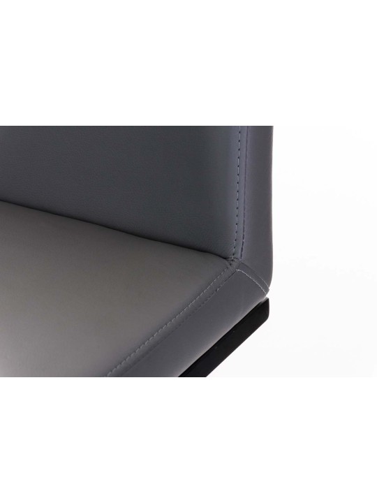 Taburete de bar Panama B piel sintética, gris