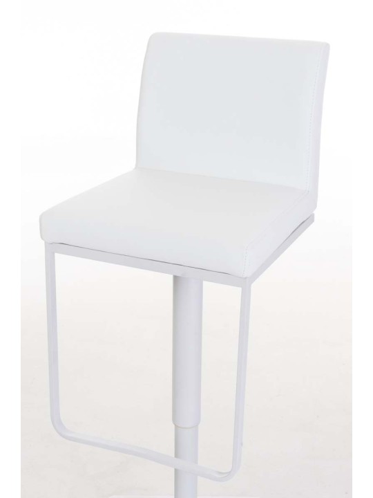 Taburete de bar Panama W piel sintética, blanco