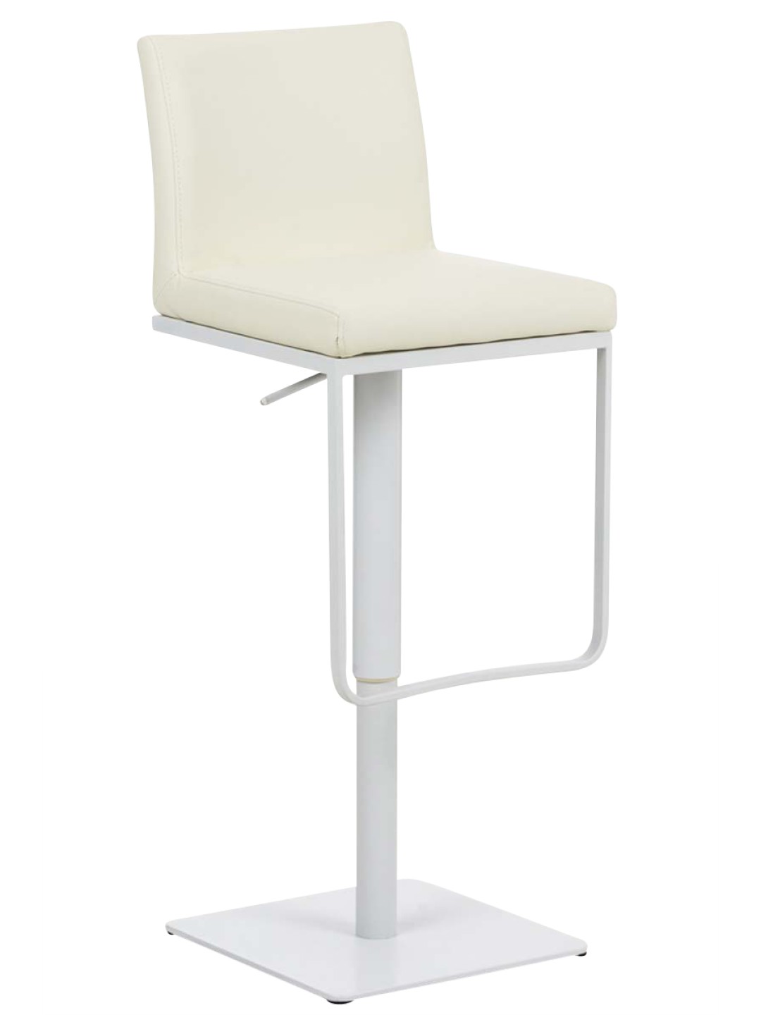 Taburete de bar Panama W piel sintética, crema