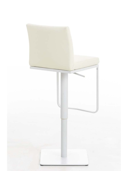Taburete de bar Panama W piel sintética, crema