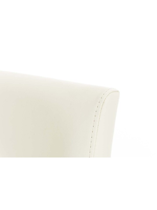 Taburete de bar Panama W piel sintética, crema