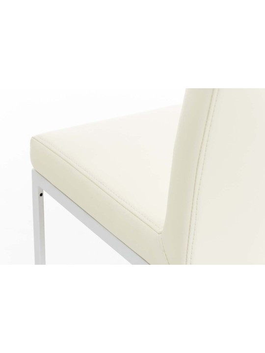 Taburete de bar Panama W piel sintética, crema