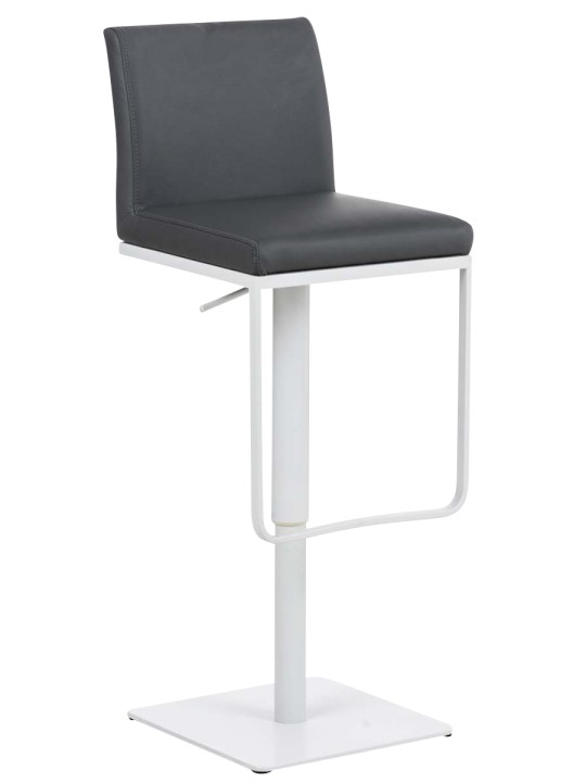 Taburete de bar Panama W piel sintética, gris