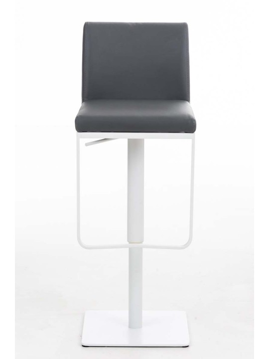 Taburete de bar Panama W piel sintética, gris