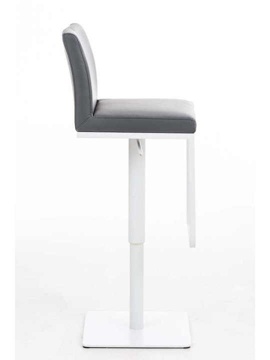 Taburete de bar Panama W piel sintética, gris