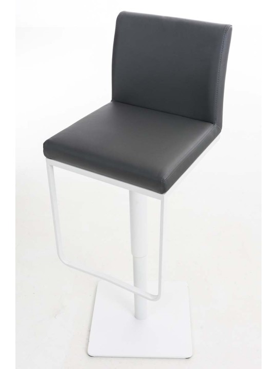 Taburete de bar Panama W piel sintética, gris