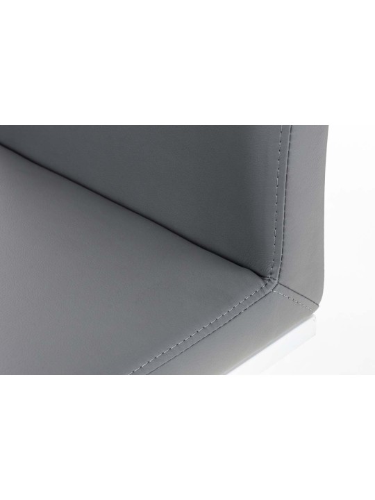 Taburete de bar Panama W piel sintética, gris