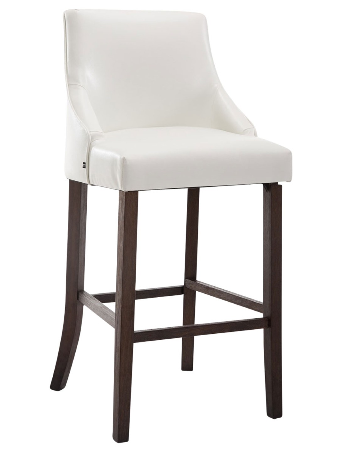 Taburete de bar Innsbruck antiguo-oscuro, blanco