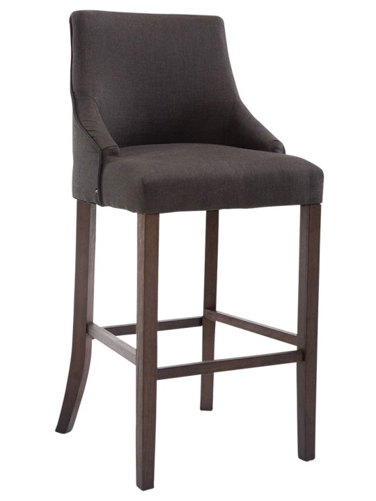 Taburete de bar Innsbruck tejido antiguo-oscuro, gris oscuro