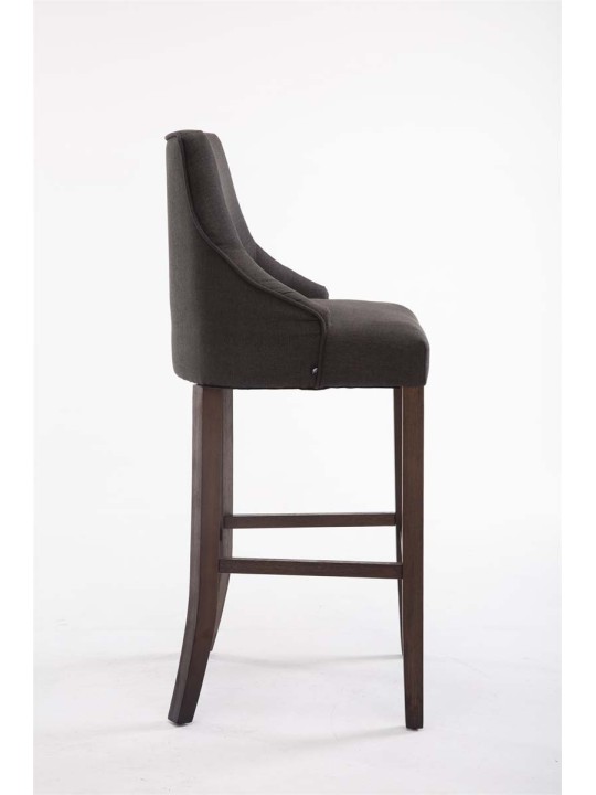 Taburete de bar Innsbruck tejido antiguo-oscuro, gris oscuro