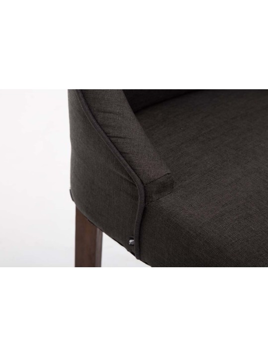 Taburete de bar Innsbruck tejido antiguo-oscuro, gris oscuro