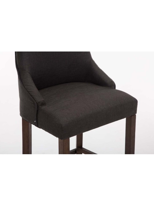 Taburete de bar Innsbruck tejido antiguo-oscuro, gris oscuro