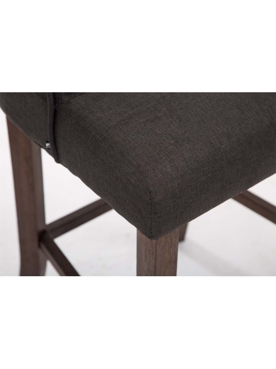 Taburete de bar Innsbruck tejido antiguo-oscuro, gris oscuro