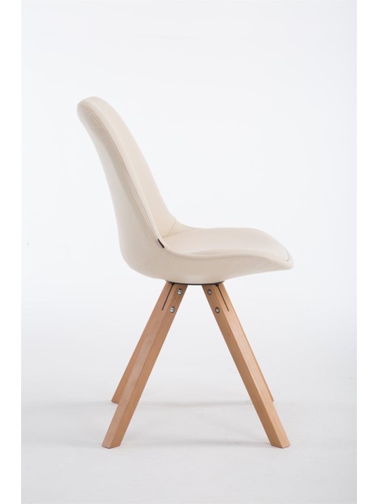 Silla de visita Laval Natura Square, crema Silla de visita Laval Natura Square, crema