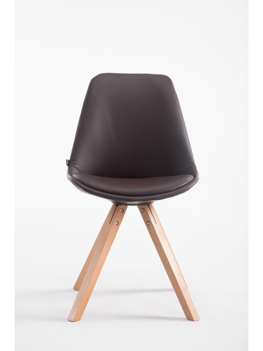 Silla de visita Laval Natura Square, marrón