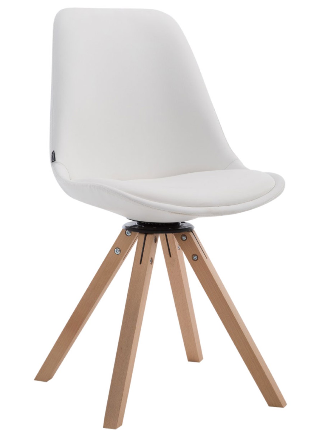 Silla de visita Calais giratoria Natura Square, blanco