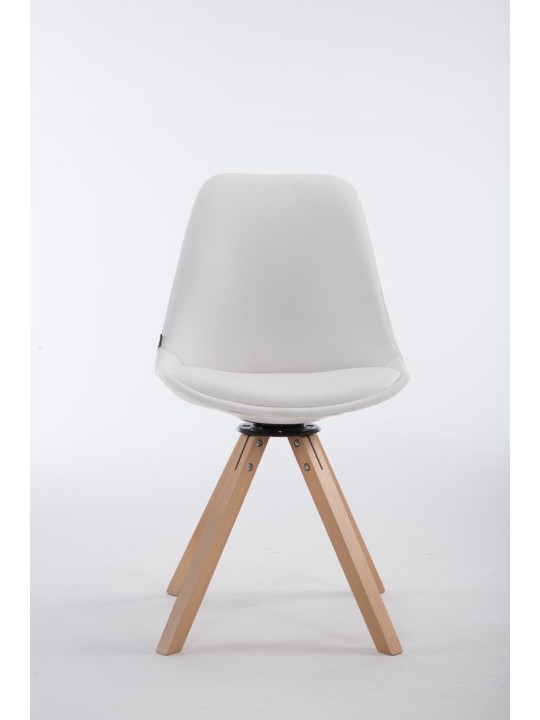 Silla de visita Calais giratoria Natura Square, blanco