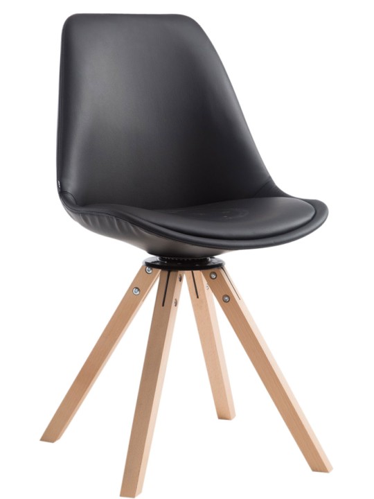 Silla de visita Calais giratoria Natura Square, negro