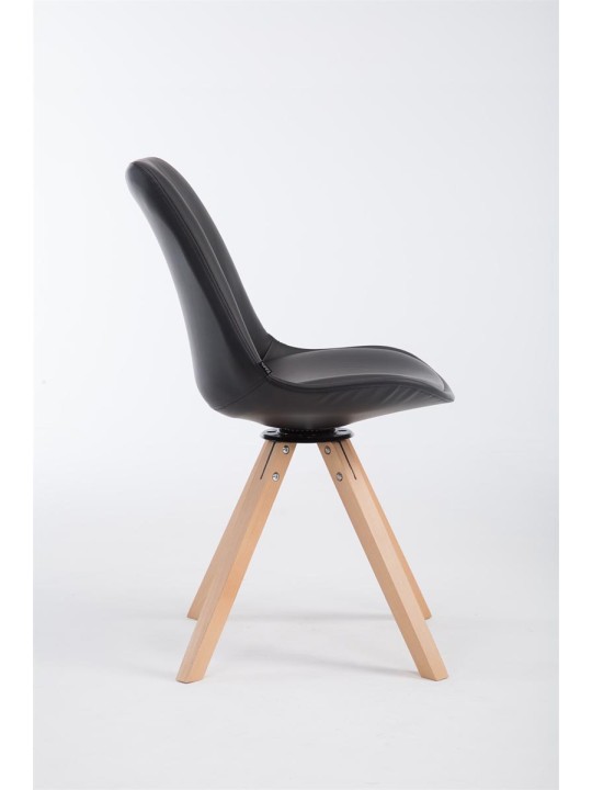 Silla de visita Calais giratoria Natura Square, negro