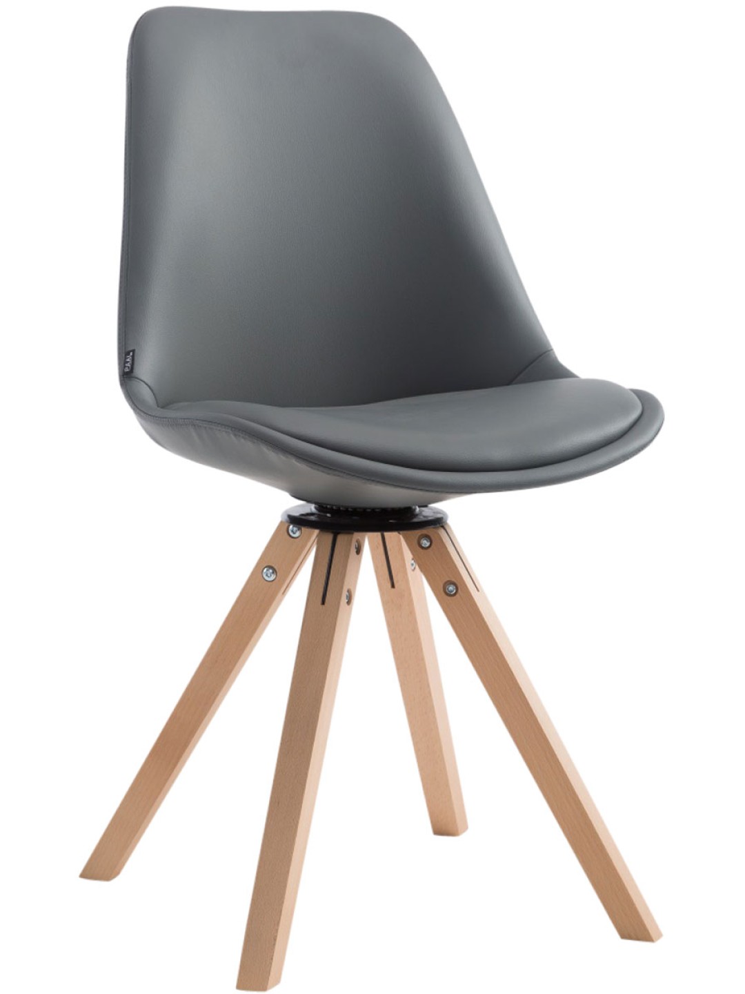 Silla de visita Calais giratoria Natura Square, gris