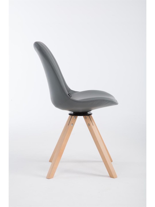 Silla de visita Calais giratoria Natura Square, gris