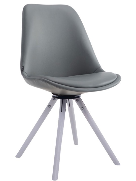 Silla de visita Calais giratoria redonda, gris