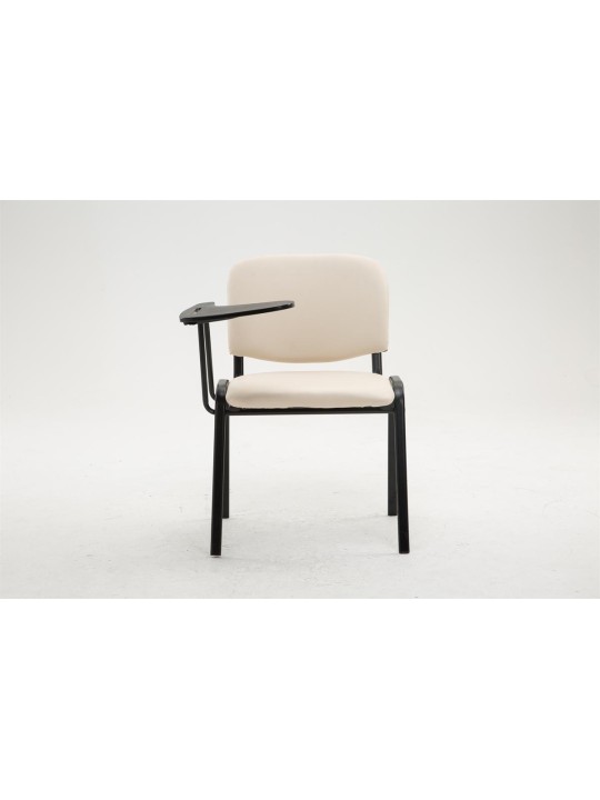 Silla Ken con mesa plegable símil piel, crema Silla Ken con mesa plegable símil piel, crema