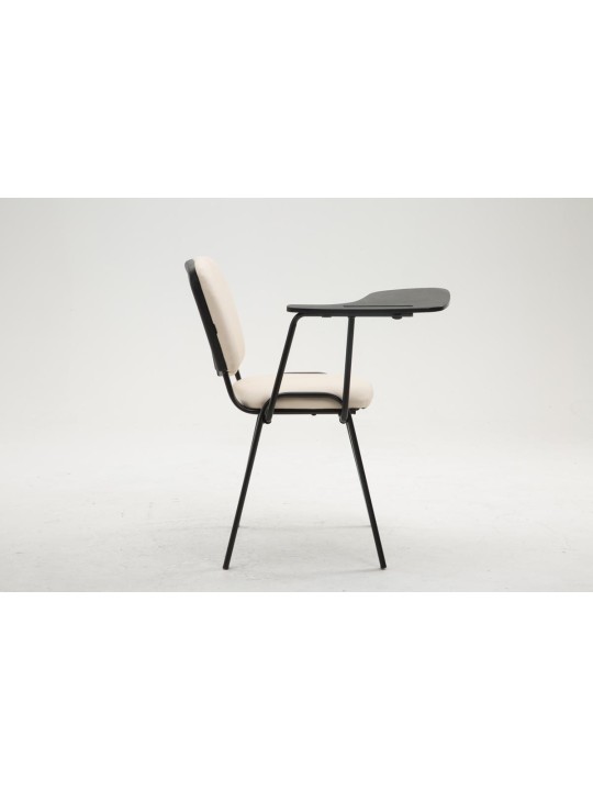 Silla Ken con mesa plegable símil piel, crema Silla Ken con mesa plegable símil piel, crema
