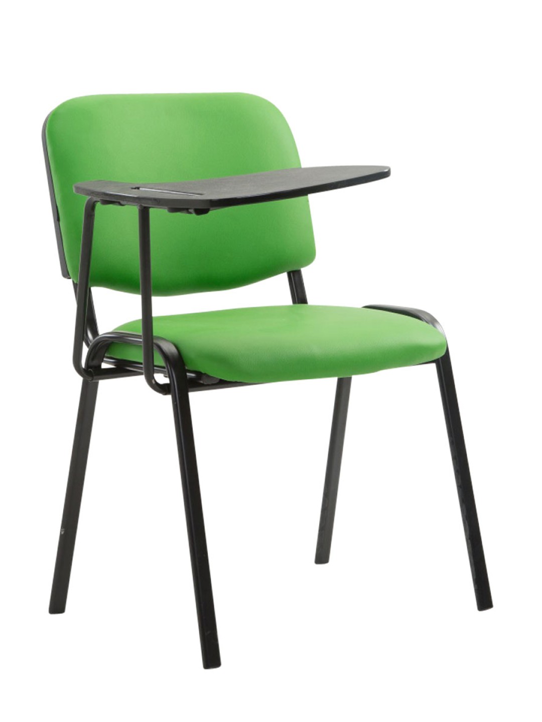 Silla Ken con mesa plegable símil piel, verde