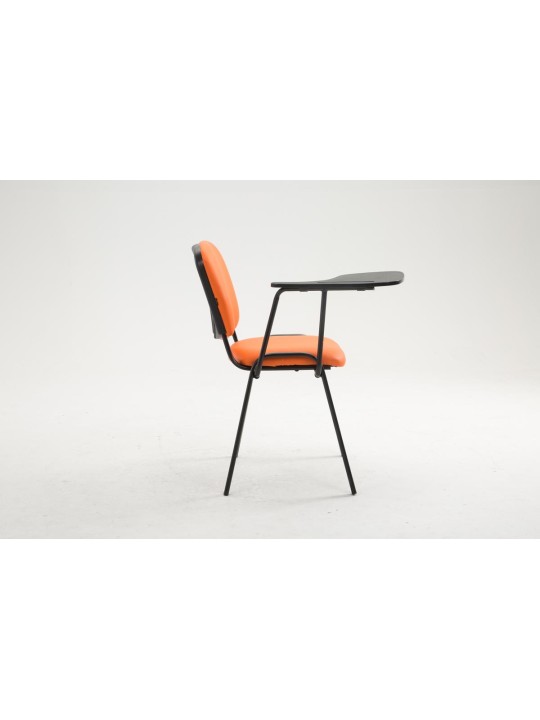 Silla Ken con mesa plegable símil piel, naranja Silla Ken con mesa plegable símil piel, naranja